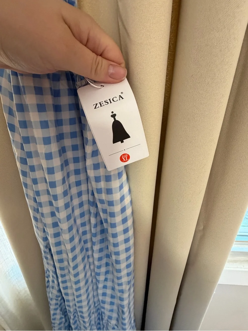 NWT | Zesica Gingham Halter Maxi Dress XL | Cottagecore